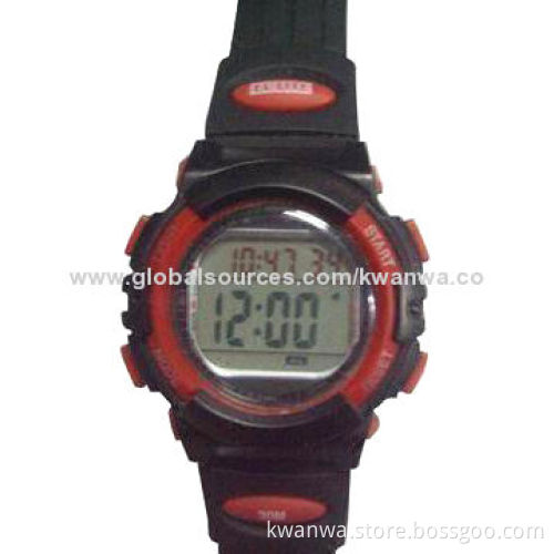 Watches with vibrating alarm, countdown timer and stopwatch functions